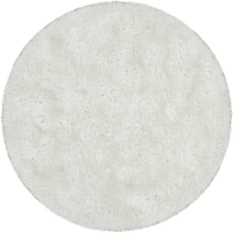 Chandra Giulia GIU-27802 Ivory round rug, flat view