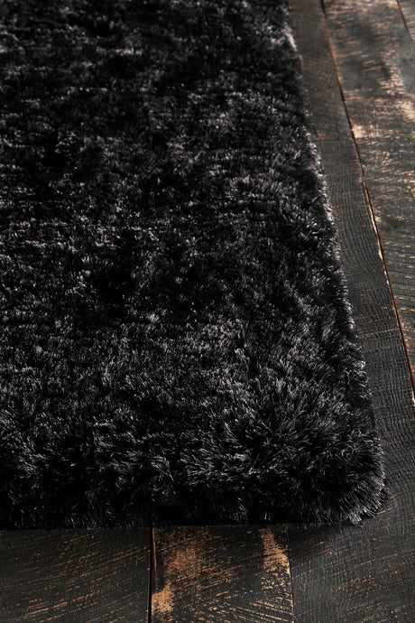 Chandra Giulia GIU-27803 Black rug, corner detail