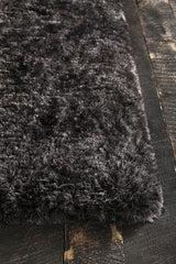 Chandra Giulia GIU-27804 Charcoal rug, corner detail
