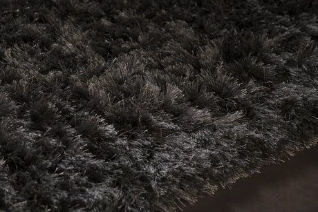 Chandra Giulia GIU-27804 Charcoal rug, side detail view