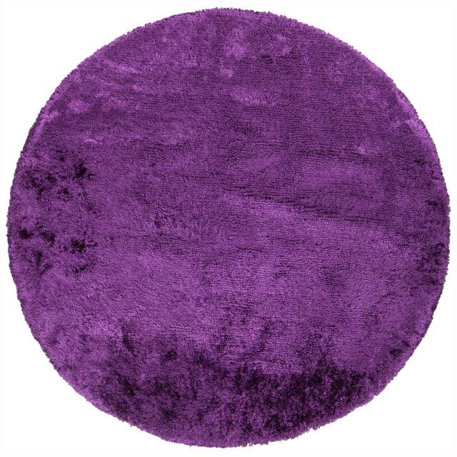 Chandra Giulia GIU-27810 Purple round rug, flat view