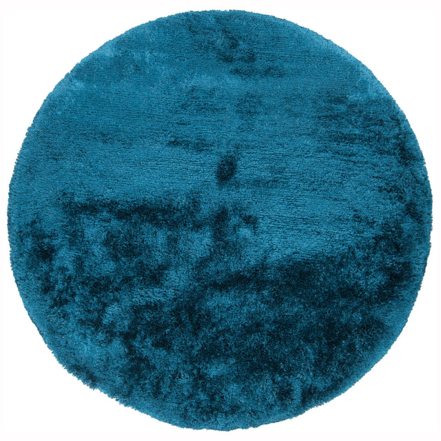 Chandra Giulia GIU-27812 Blue round rug, flat view
