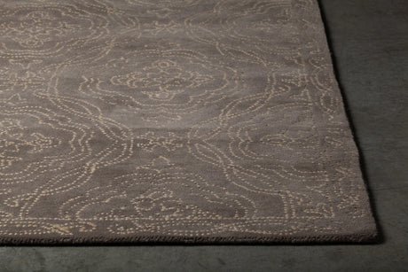 Chandra Hailee HAI-49602 Grey and Gold rug, corner detail