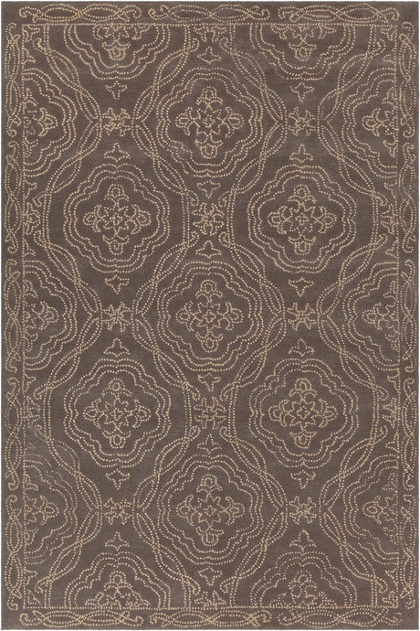 Chandra Hailee HAI-49602 Grey and Gold rug, flat view