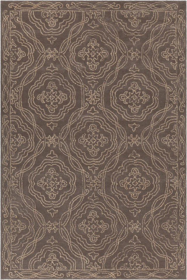 Chandra Hailee HAI-49602 Grey and Gold rug, flat view