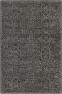 Chandra Hailee HAI-49603 Dark Grey and White rug, flat view