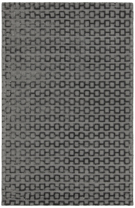 Chandra Hallie HAL-45001 Charcoal rug, flat view