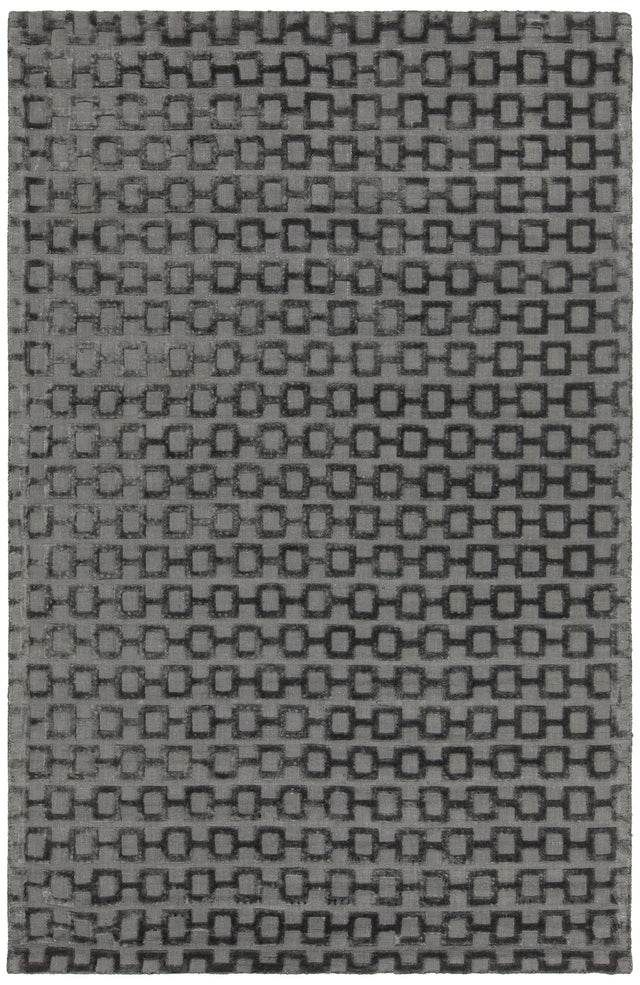 Chandra Hallie HAL-45001 Charcoal rug, flat view