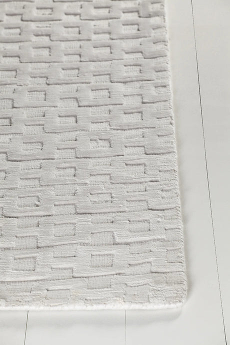 Chandra Hallie HAL-45002 White rug, corner detail