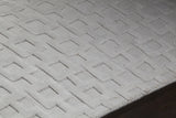 Chandra Hallie HAL-45002 White rug, side detail view