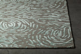 Chandra Hester HES-49700 Grey and Blue rug, corner detail