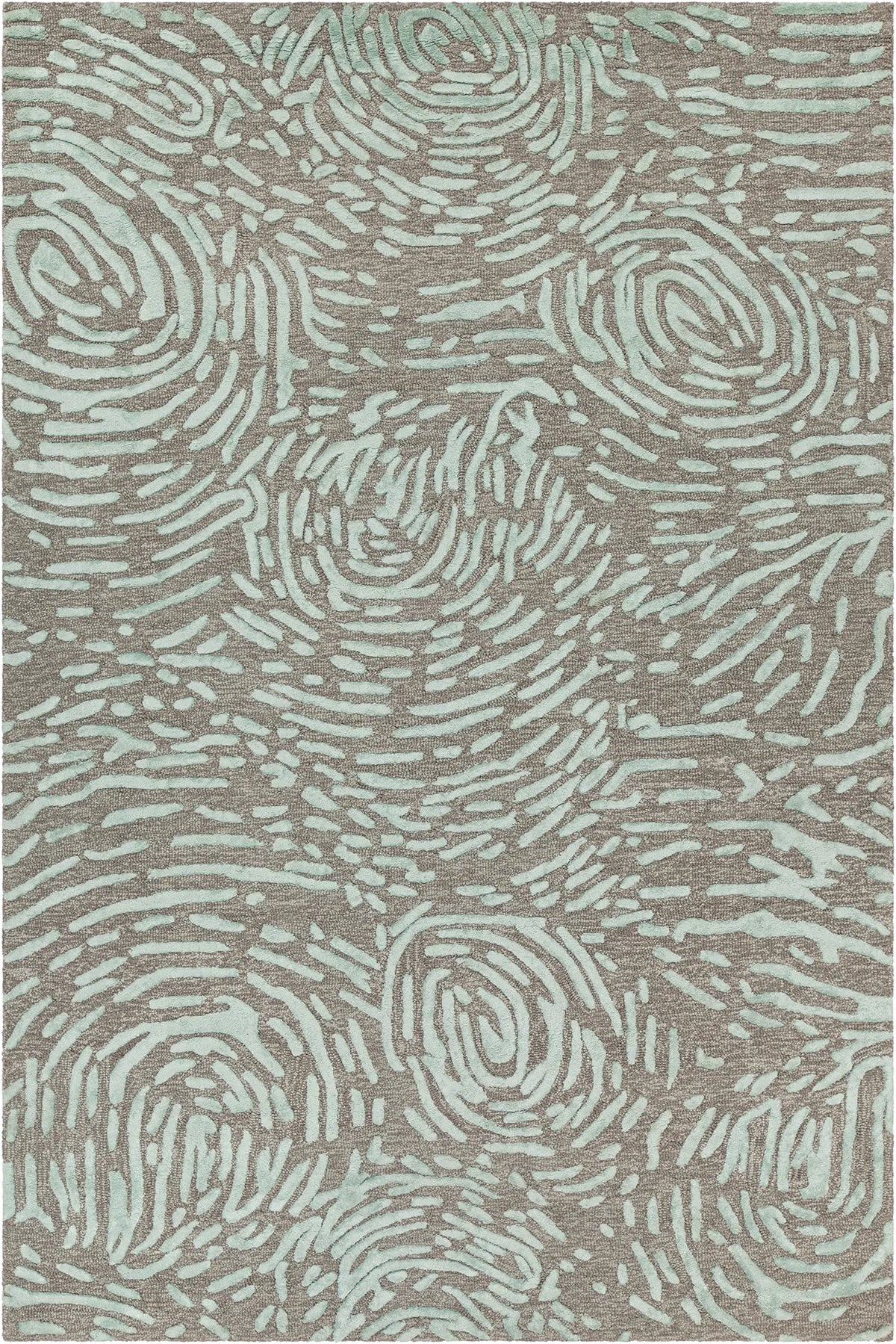 Chandra Hester HES-49700 Grey and Blue rug, flat view