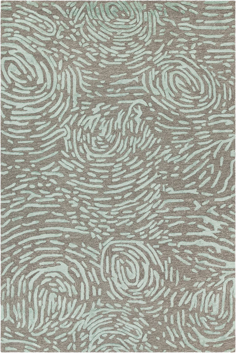 Chandra Hester HES-49700 Grey and Blue rug, flat view