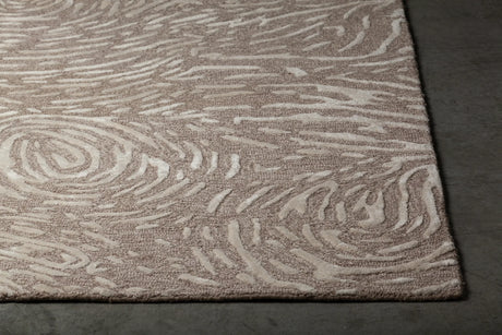 Chandra Hester HES-49701 Brown and Tan rug, corner detail