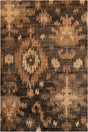 Chandra Hetty HET-49801 Brown and Black and Taupe and Gold rug, flat view