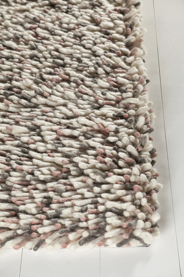 Chandra Imogen IMO-44400 Pink and White and Grey rug, corner detail