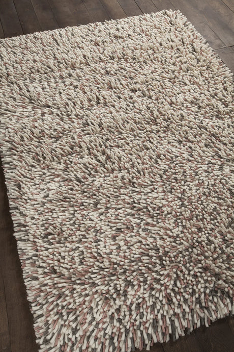 Chandra Imogen IMO-44400 Pink and White and Grey rug, angled side view