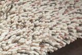 Chandra Imogen IMO-44400 Pink and White and Grey rug, side detail view