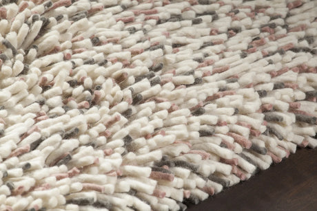 Chandra Imogen IMO-44400 Pink and White and Grey rug, side detail view