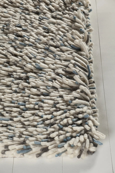 Chandra Imogen IMO-44401 Blue and White and Grey rug, corner detail