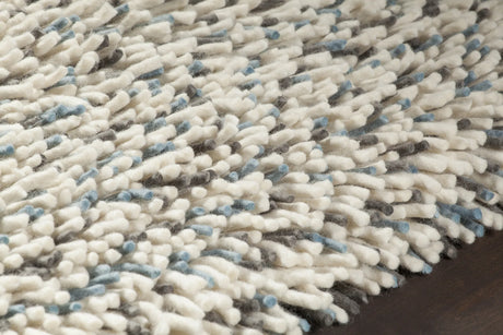 Chandra Imogen IMO-44401 Blue and White and Grey rug, side detail view