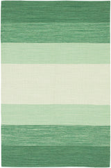 Chandra India IND-5 Green and Cream rug, flat view