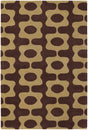Chandra Inhabit INH-21600 Brown and Tan rug, flat view