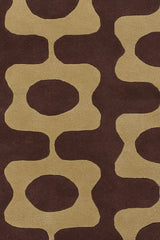 Chandra Inhabit INH-21600 Brown and Tan rug, texture close-up