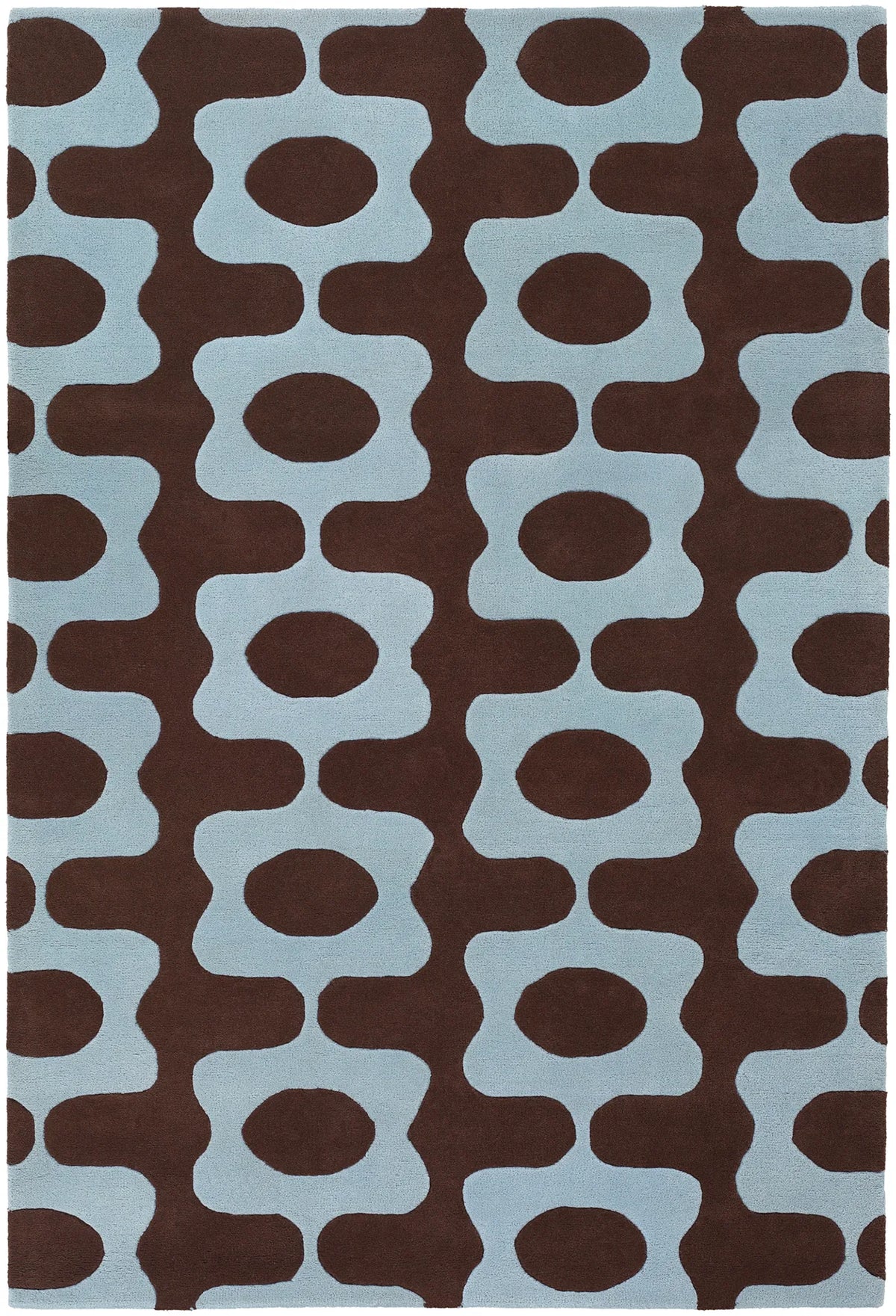 Chandra Inhabit INH-21601 Blue and Brown rug, flat view