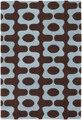 Chandra Inhabit INH-21601 Blue and Brown rug, flat view