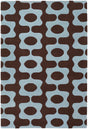 Chandra Inhabit INH-21601 Blue and Brown rug, flat view