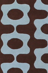Chandra Inhabit INH-21601 Blue and Brown rug, texture close-up