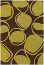 Chandra Inhabit INH-21604 Brown and Green rug, flat view