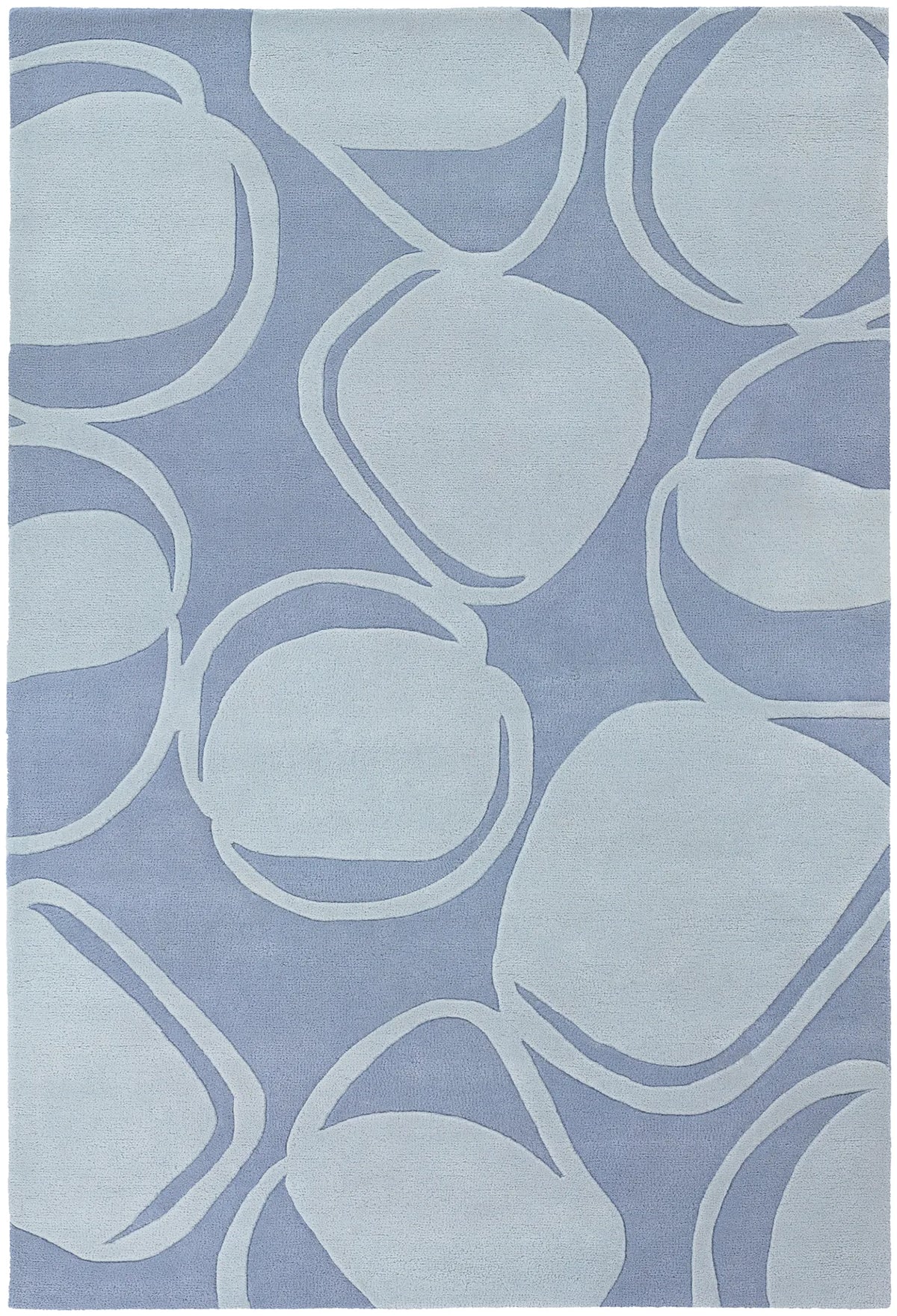 Chandra Inhabit INH-21605 Blue rug, flat view