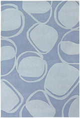 Chandra Inhabit INH-21605 Blue rug, flat view