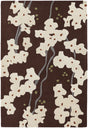 Chandra Inhabit INH-21612 Brown and White and Grey and Green rug, flat view