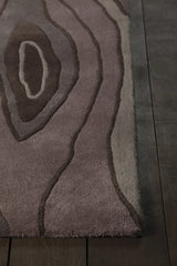 Chandra Inhabit INH-21616 Brown rug, corner detail