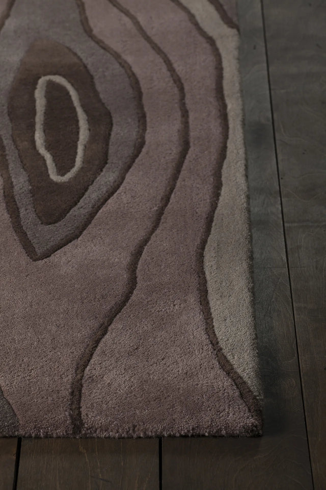 Chandra Inhabit INH-21616 Brown rug, corner detail