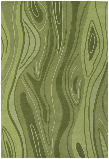 Chandra Inhabit INH-21617 Green rug, flat view