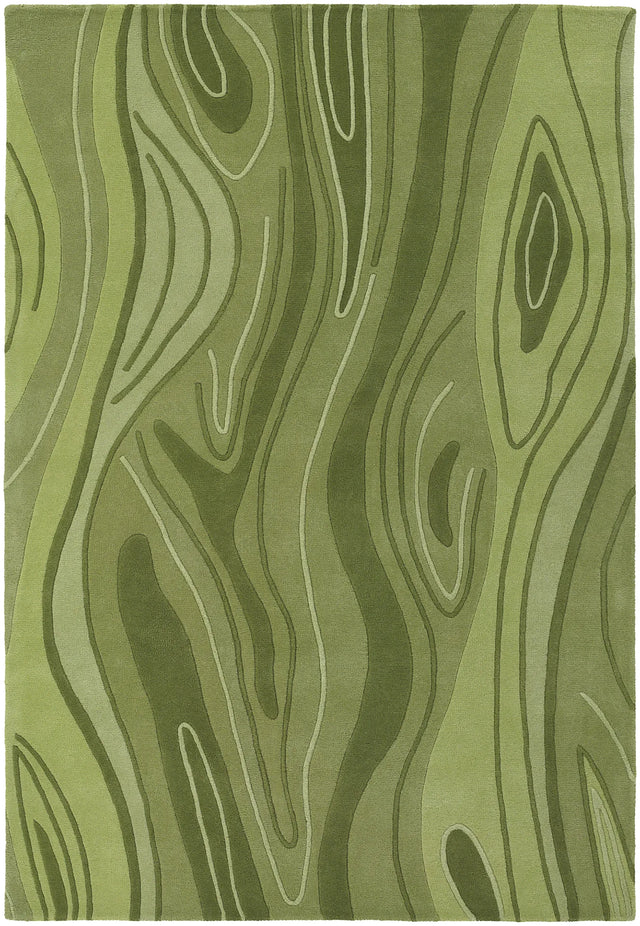 Chandra Inhabit INH-21617 Green rug, flat view