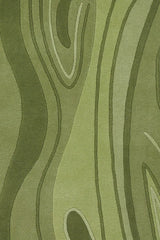 Chandra Inhabit INH-21617 Green rug, texture close-up