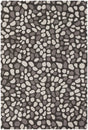 Chandra Inhabit INH-21618 Charcoal and Grey and White rug, flat view