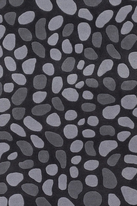 Chandra Inhabit INH-21619 Charcoal and Grey rug, texture close-up
