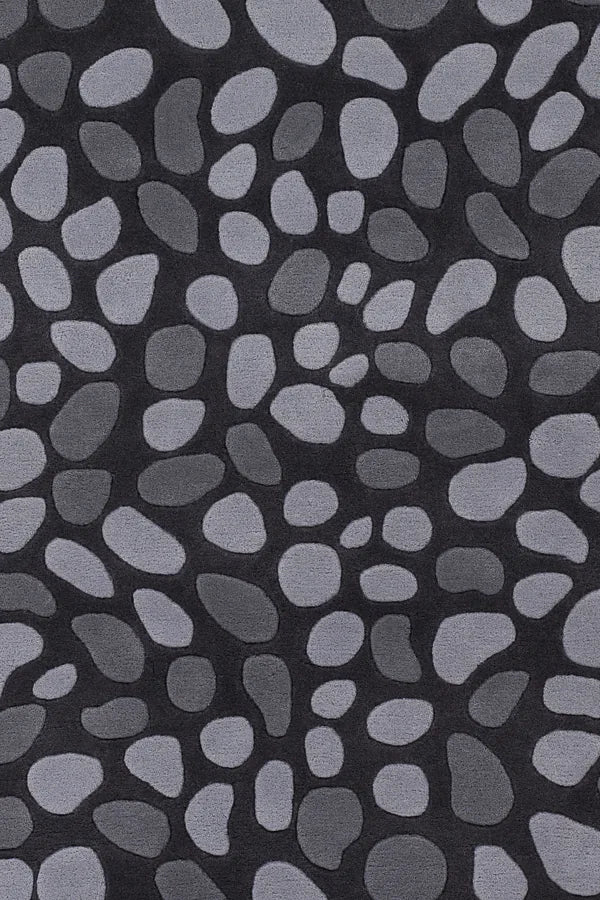 Chandra Inhabit INH-21619 Charcoal and Grey rug, texture close-up