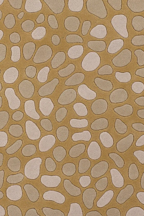 Chandra Inhabit INH-21620 Gold and Taupe rug, texture close-up