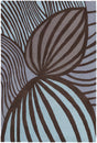 Chandra Inhabit INH-21622 Brown and Blue rug, flat view