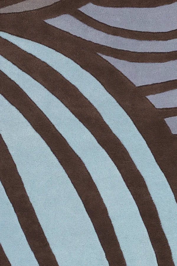 Chandra Inhabit INH-21622 Brown and Blue rug, texture close-up