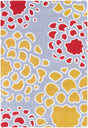 Chandra Inhabit INH-21628 Grey and Gold and Red and White rug, flat view