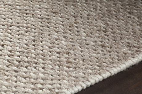Chandra Ira IRA-44500 Brown rug, side detail view