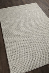 Chandra Ira IRA-44501 White rug, angled side view